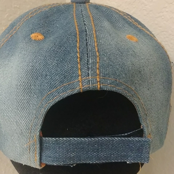 Rose Patch  Denim Cap - Picture 7 of 8